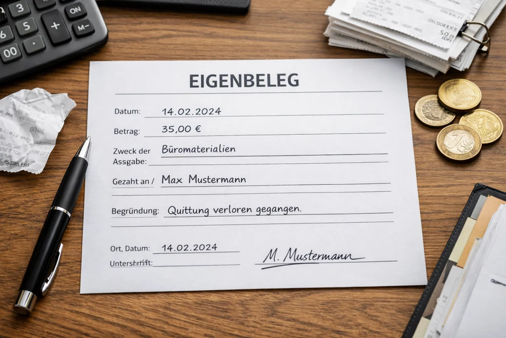 Eigenbeleg erstellen: Vorlage, Pflichtangaben und Beispiele für die Steuererklärung